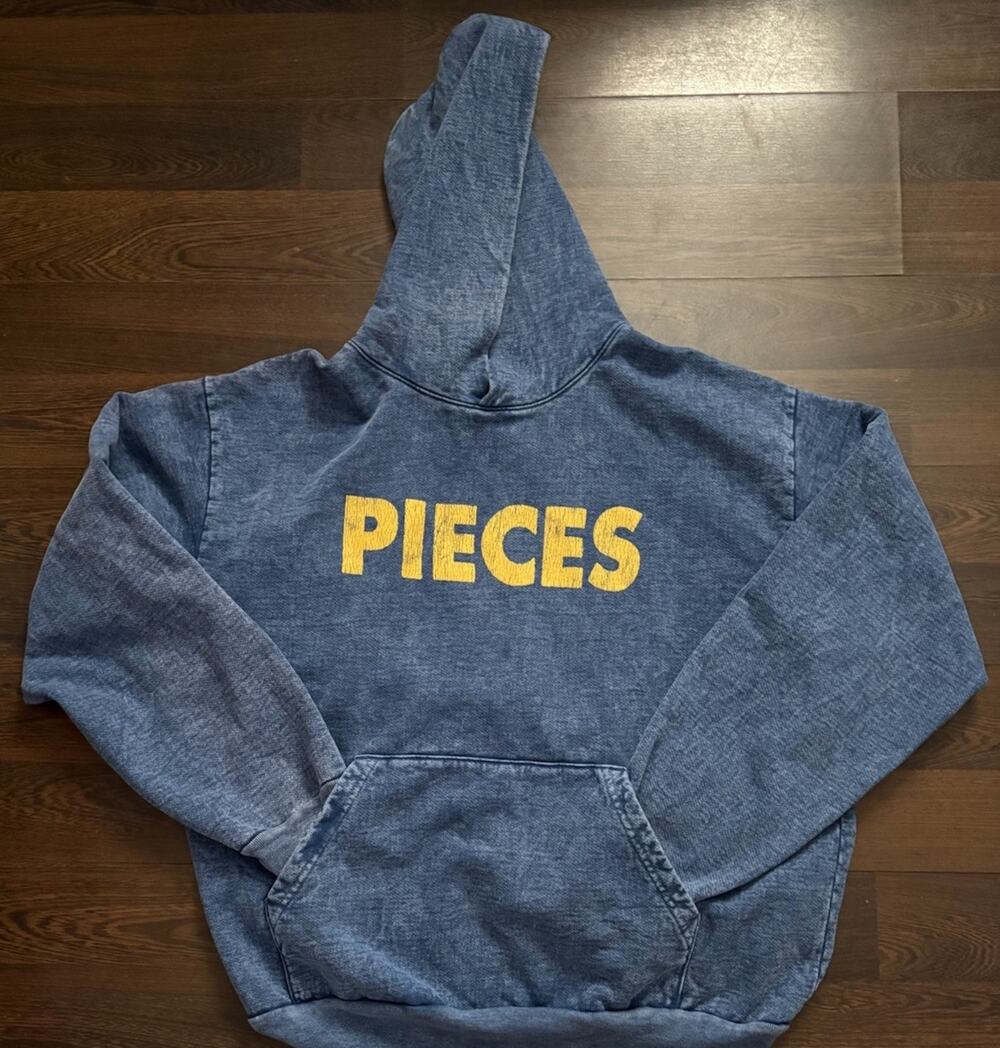 Men’s Pieces Pull Over Hoodie Blue Sz XL